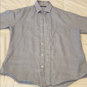 Perry Ellis Long Sleeve 100% Linen